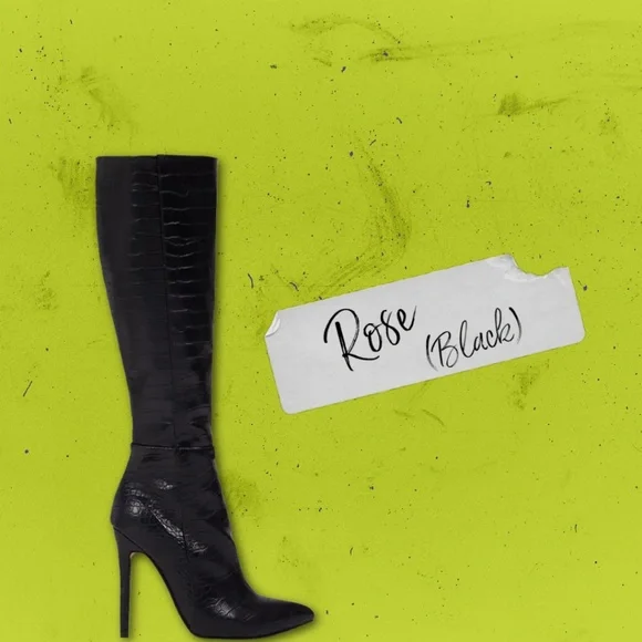 Black Knee Boots - Picture 1 of 6